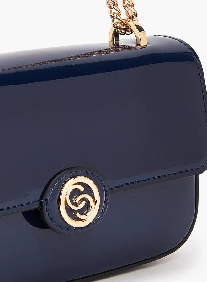 Celeste Solid Crossbody Bag with Chain Strap